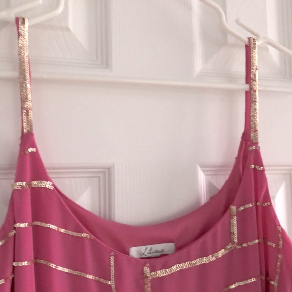 Liliana Pink with Gold Sequin party dress New without Tags Never Worn - Picture 6 of 10